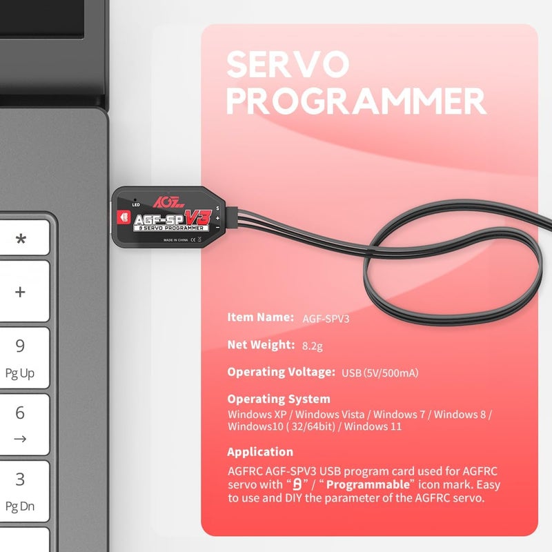AGFRC USB Servo Programmer Card for Servos with Programmable Marked(AGF-SPV3) - Image 2